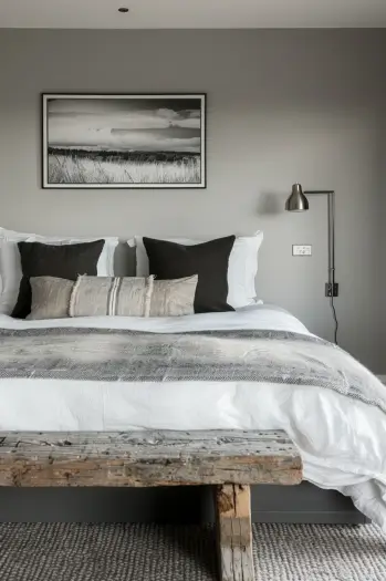 gray modern bedroom
