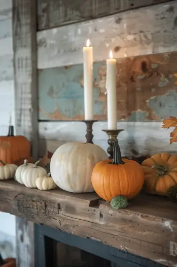 decorating a mantle for fall