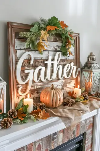 how to decorate a mantle for fall