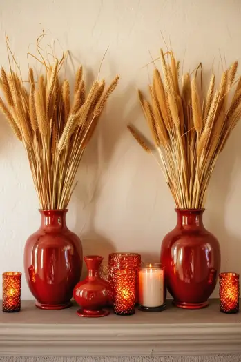 fall garland for mantle