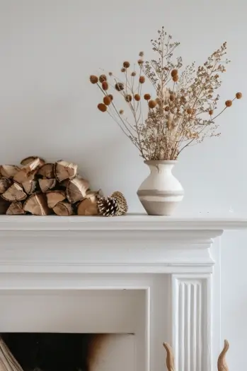 fall decor for mantle