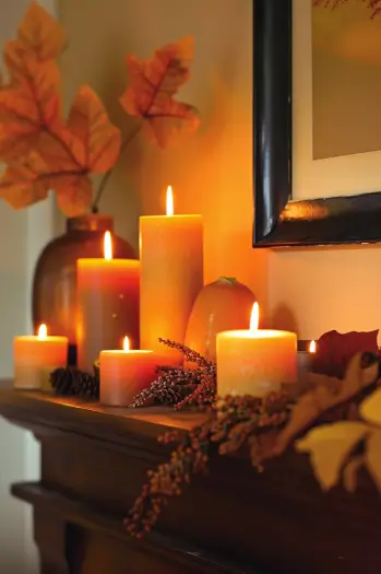 diy fall garland for mantle