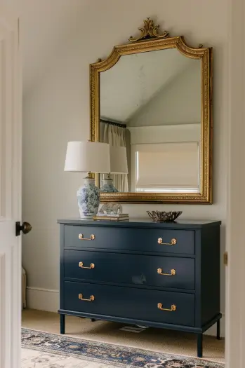 romantic blue bedroom