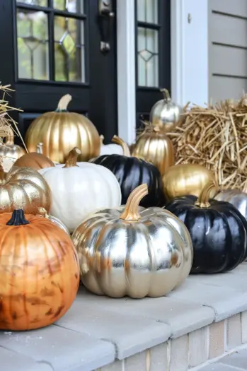 fall small porch decor