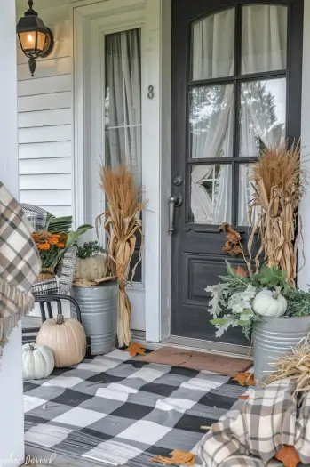 fall front porch decor