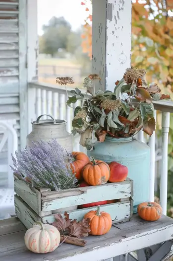 simple fall porch decor