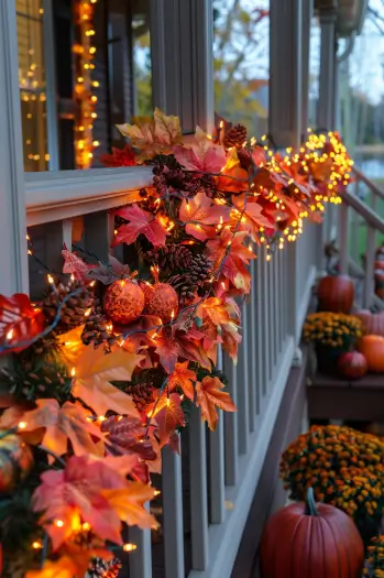 fall decor porch