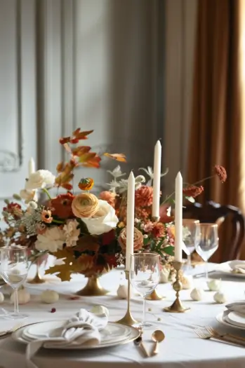 thanksgiving tablescapes candles