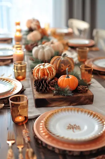 thanksgiving tablescapes pumpkin