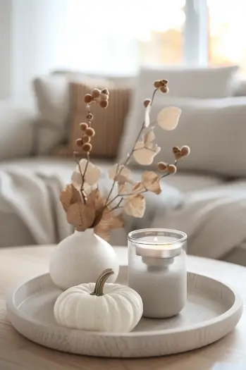 fall decorations for coffee table