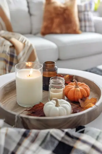 coffee table fall decor