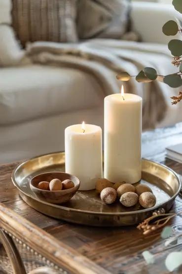 fall coffee table decor idea