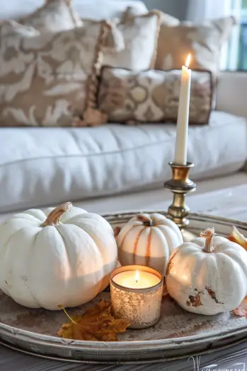 fall decor coffee table