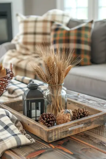 fall decor for coffee table