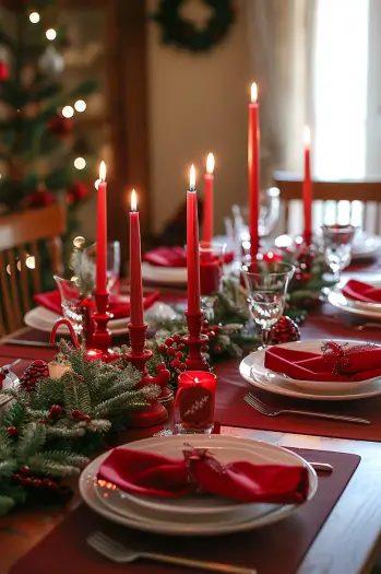 christmas dining table decor