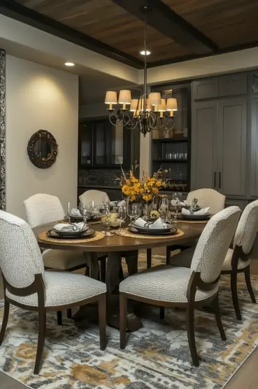 transitional dining room